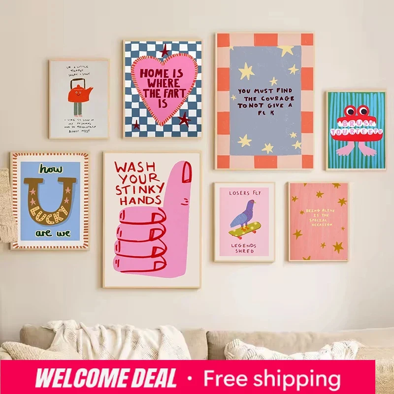 Resin Art Quotes - Красочный юмористический постер с цитатами и