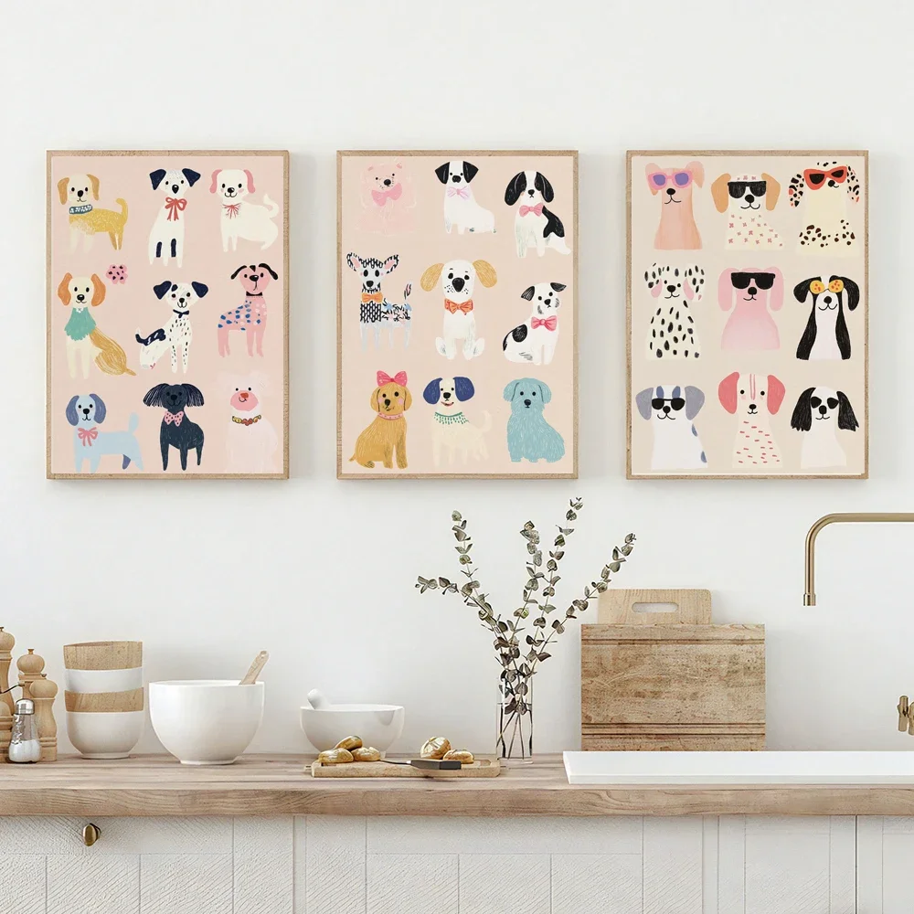 Resin Art For Kids - Современный красочный постер с изображением собаки,