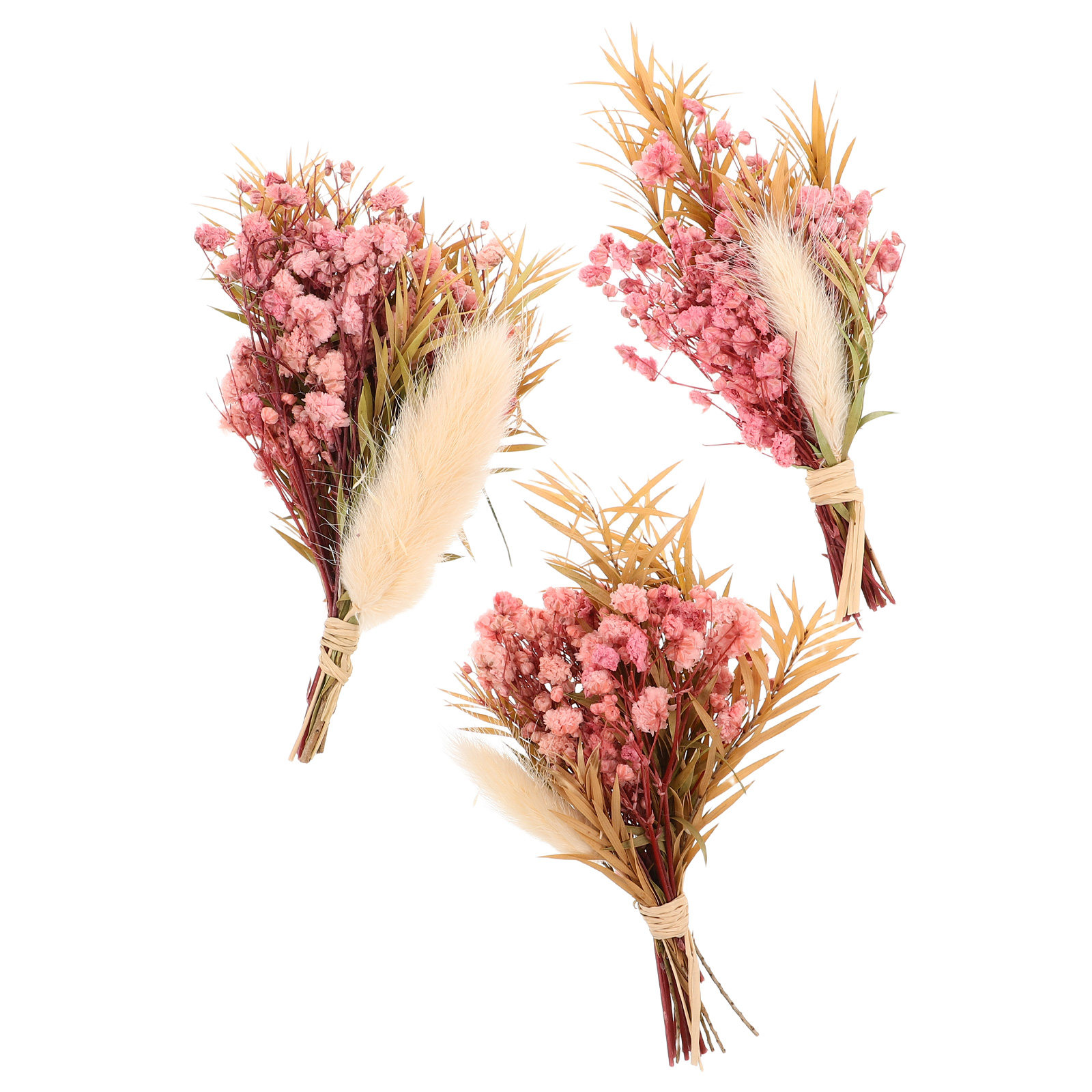 Dried Flower Pressed - Набор из 3 мини-букетов из сухоцветов: