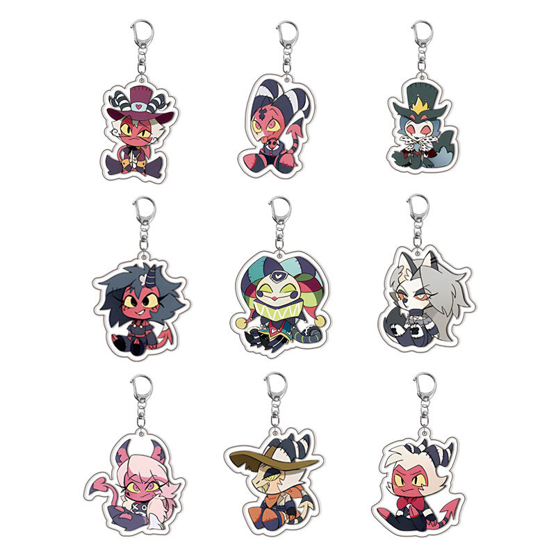 Resin Art Keychain - Новые акриловые брелоки Hazbin Hotel: популярные