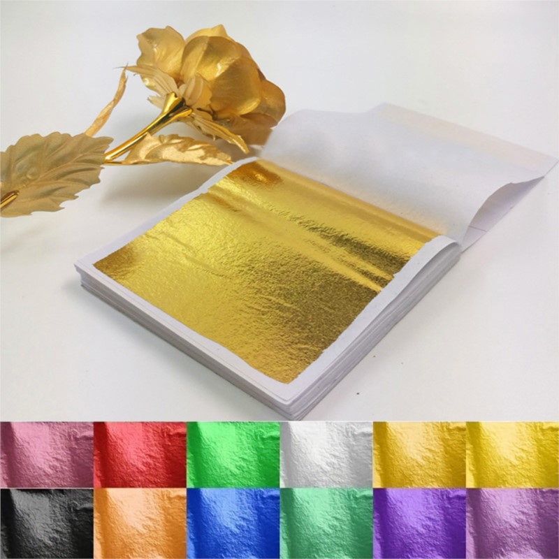 Gold Leaf Foil - 100 листов чистой 24-каратной золотой фольги