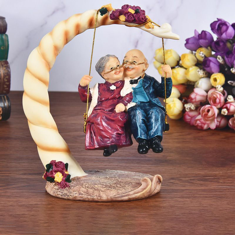 Resin Art Anniversary Gift - Китайские статуэтки пожилых пар из смолы,