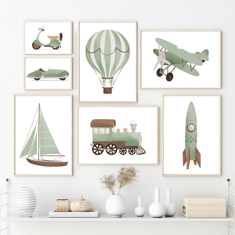 Resin Art For Kids - Парусник, ракета, воздушный шар, самолет, поезд,
