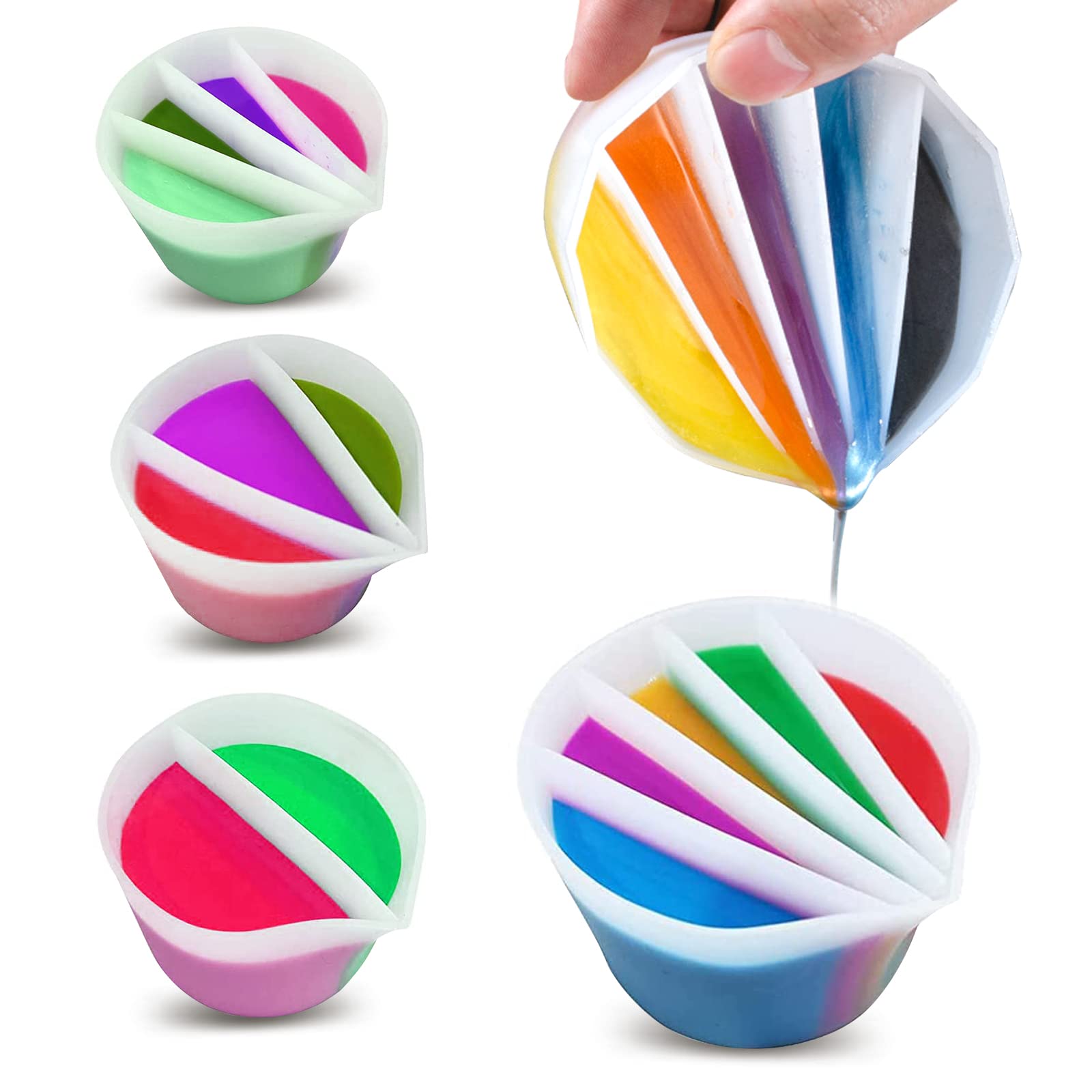 Resin Art Pouring - Разделенная чашка для заливки краски, многоразовая