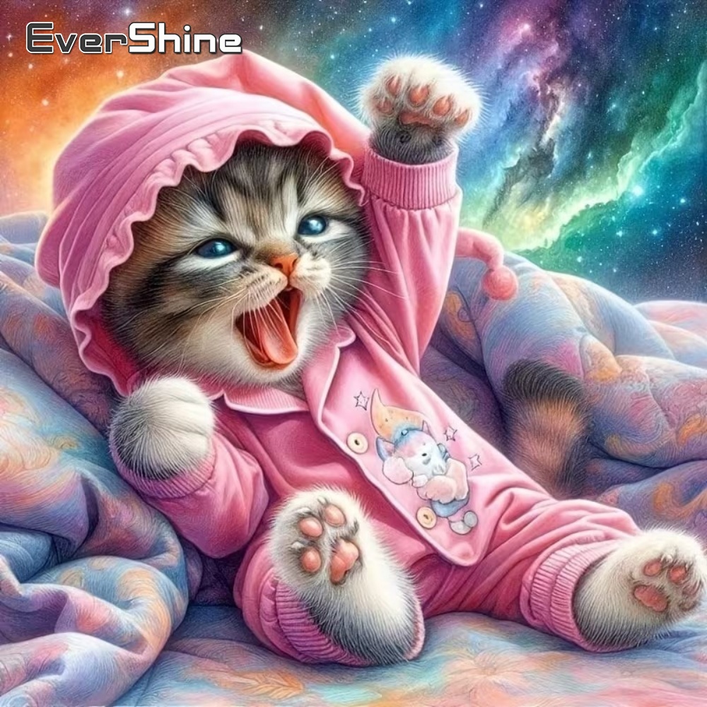 Resin Art Wallpaper - Новинка EverShine: Алмазная вышивка «Кот» для