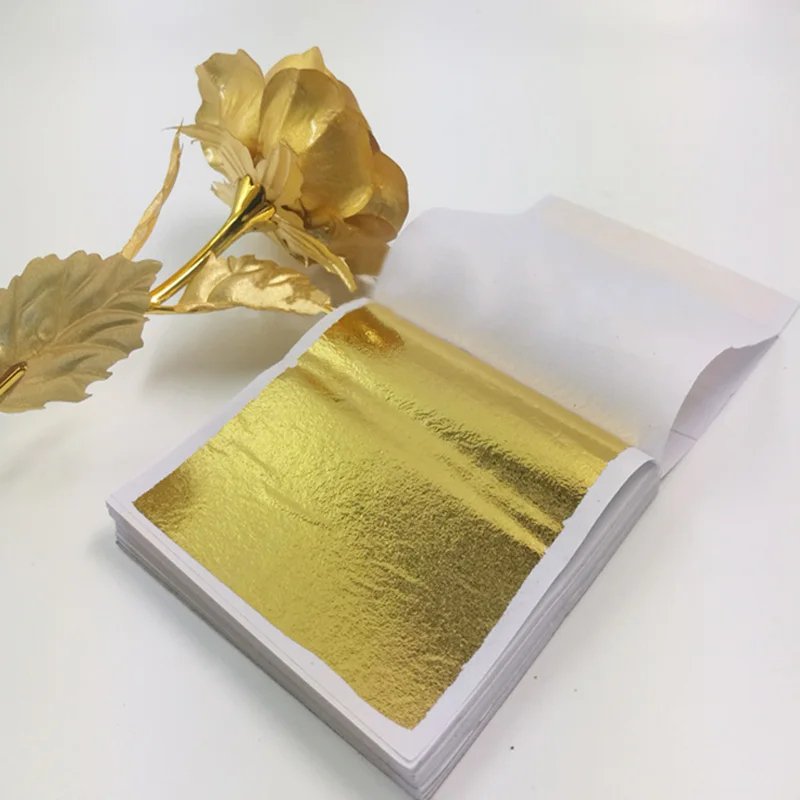 100 шт. имитационных золотых,  – обзор и цена Gold Leaf Foil