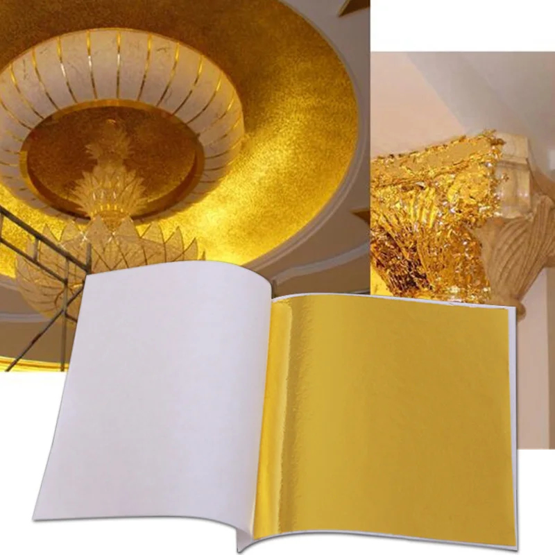 100 шт. имитационных золотых,  – обзор и цена Gold Leaf Foil