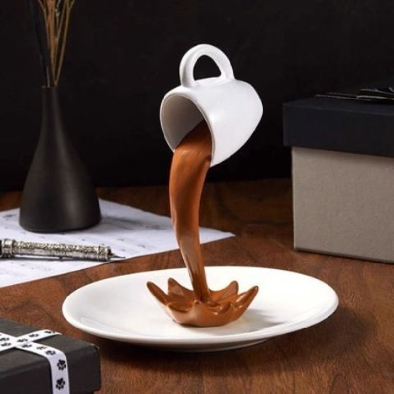 3D-скульптура «Кофейная чашка» – обзор и цена Resin Art Pouring