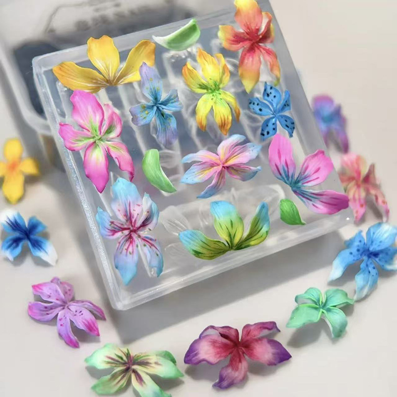 3D-формы для ногтей в виде цве – обзор и цена Resin Art Templates Free