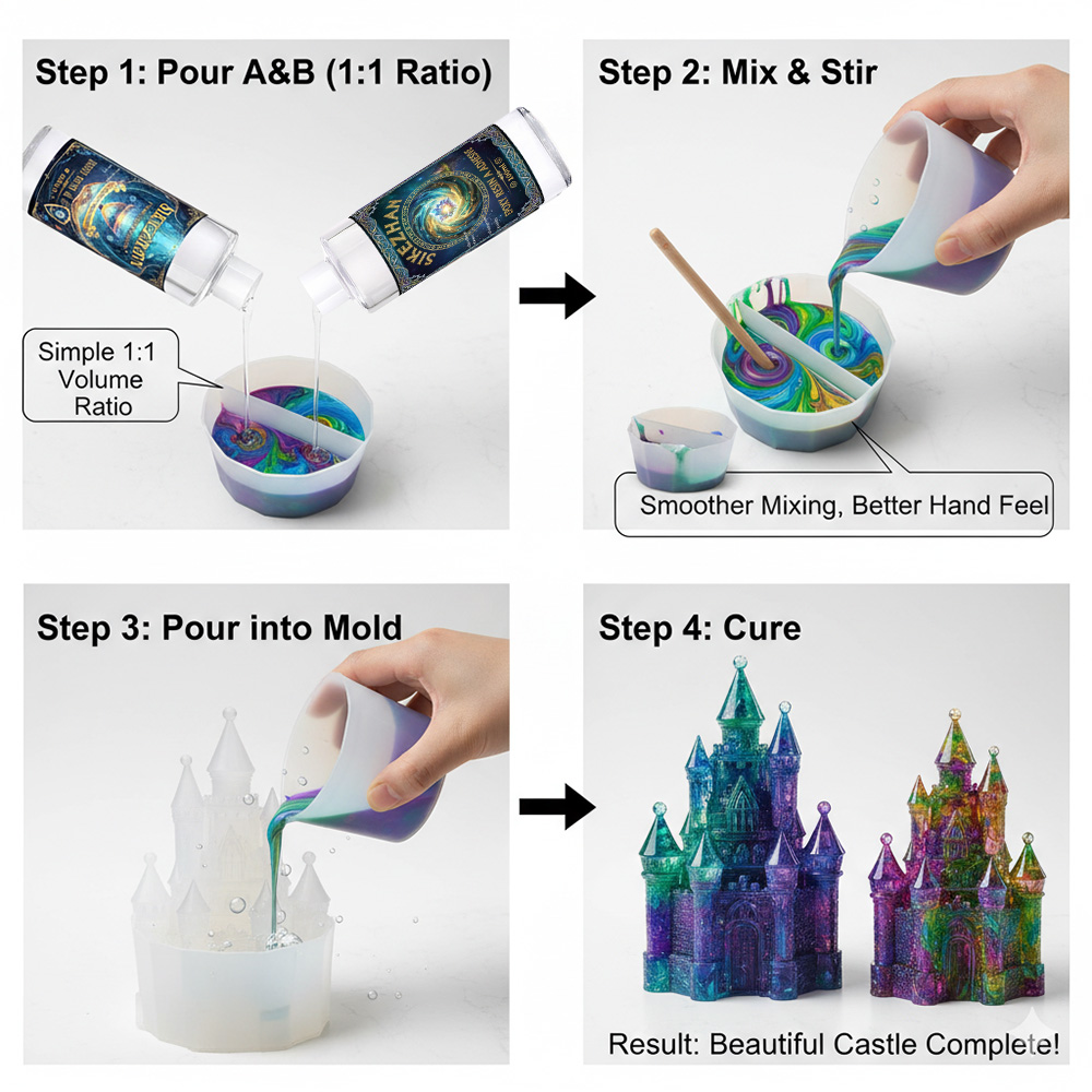 Набор эпоксидной смолы с 4 сил – обзор и цена Resin Art Pouring