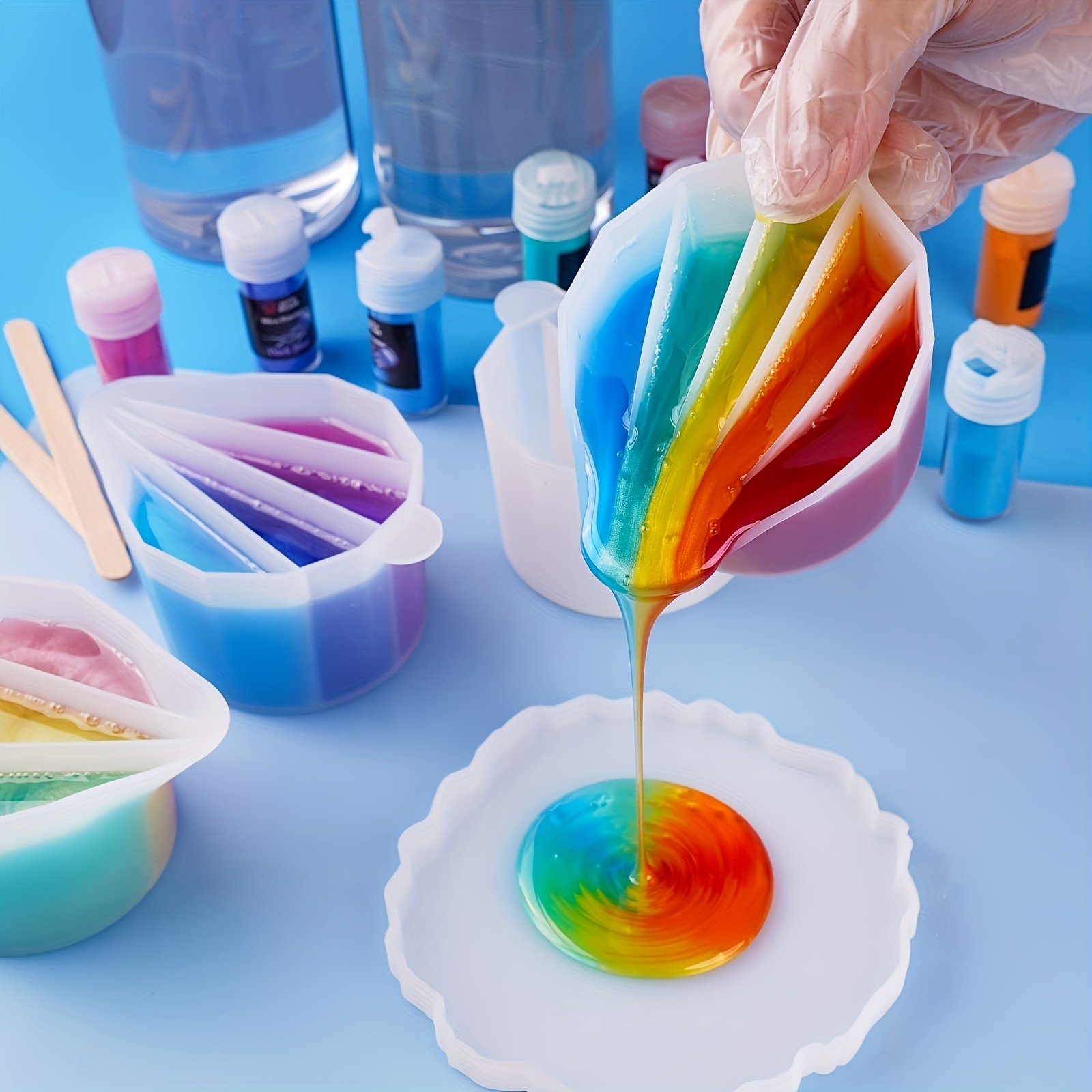 Силиконовая чаша с разделителя – обзор и цена Resin Art Pouring