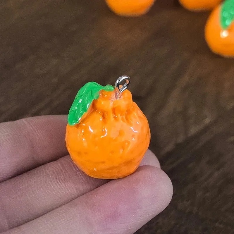 10 шт. 3D-имитация мандарина и – обзор и цена Resin Art Keychain