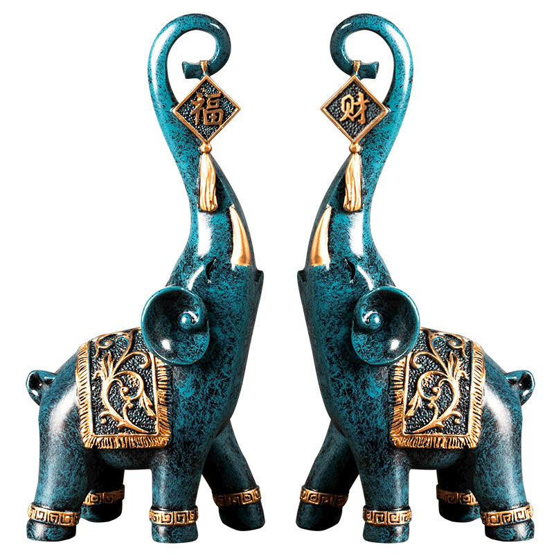 Пара фигурок слонов в китайско – обзор и цена Resin Art Anniversary Gift