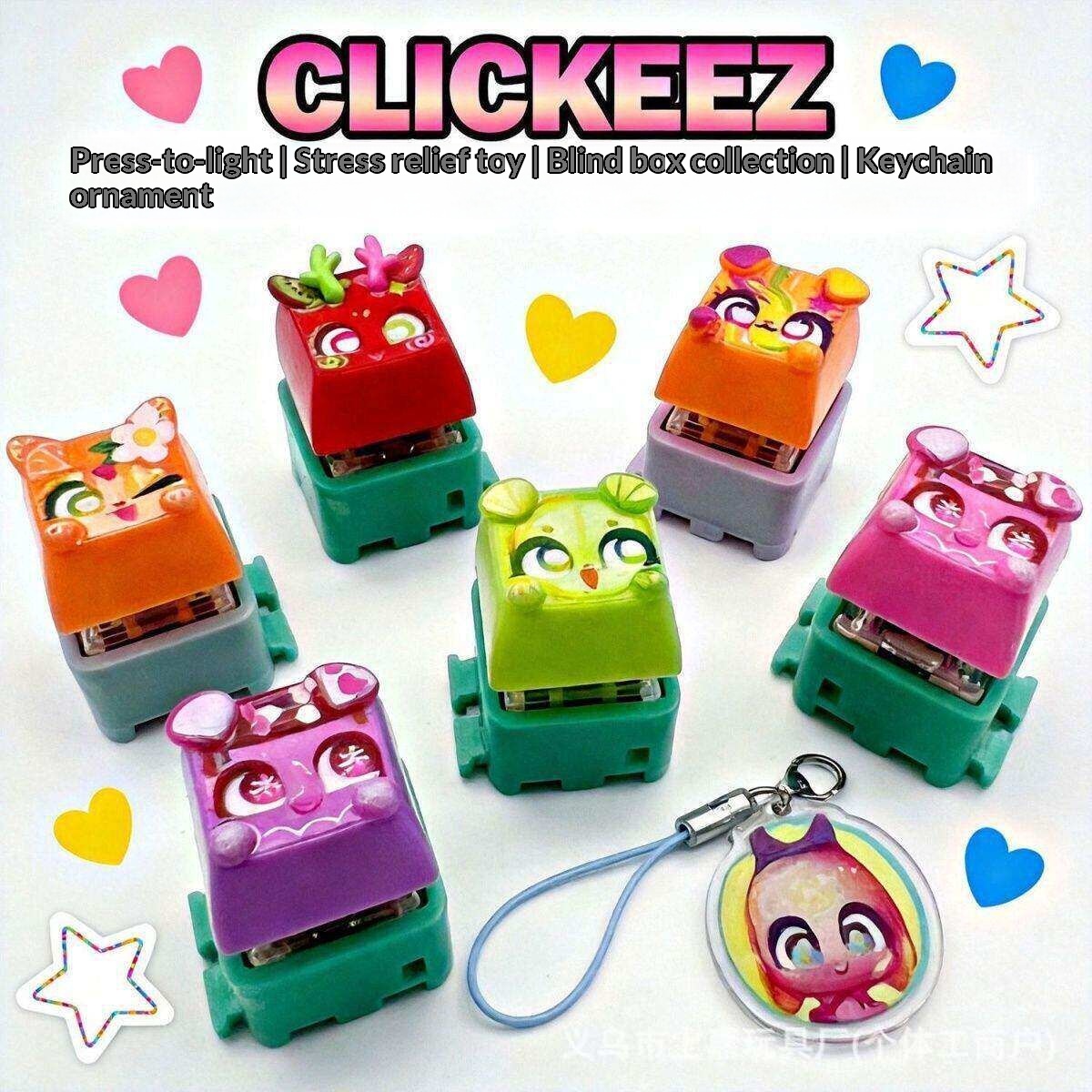 Брелок-кейкап Clickeez Fidget, – обзор и цена Resin Art Keychain